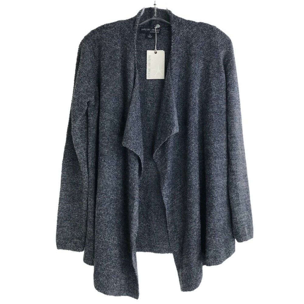Barefoot Dreams Girls Cardigan Size 14 Cozy Chic Lite Heathered Calypso Wrap